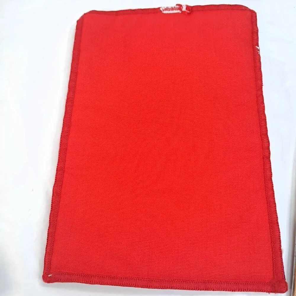Jewelcor Shoppers are Happy Cookers pot holder fabric trivet red grocery Vintage